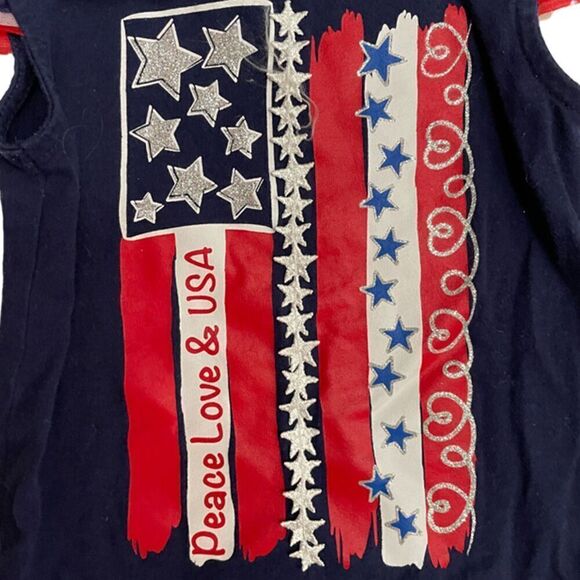 ❤️ Patriotic July 4th Baby Girl Top - Picture 3 of 5